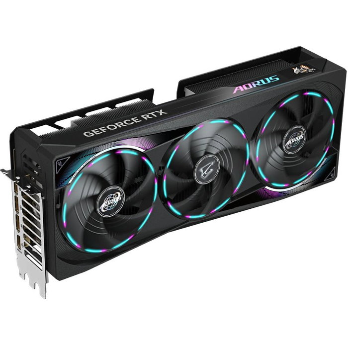 Gigabyte AORUS GeForce RTX 5070 Ti MASTER Tarjeta Gráfica - 16GB GDDR7, Refrigeración WINDFORCE, LCD, RGB - 9VN507TAM-00-G10
